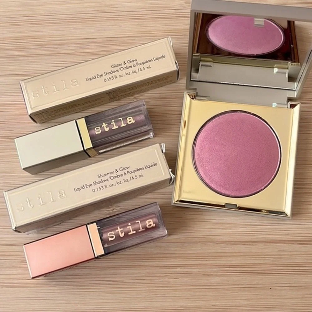 Brand New Stila Bundle of Highlighter & Two Liquid Eye Shadows Shimmer Glitter